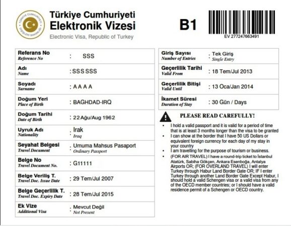 كيفية الحصول على فيزا تركيا الإلكترونية