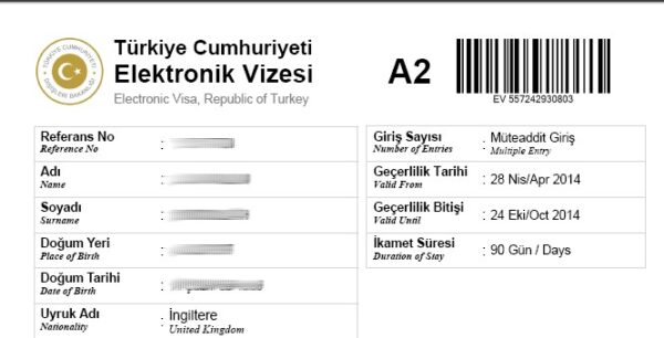 خطوات استراج فيزا تركيا الإلكترونية